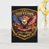 Patriottische Adelaar En Vlag 250 Jaar 1776-2026 2 Kaart (Gele Bloem)
