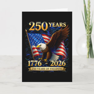 Patriottische Adelaar En Vlag 250 Jaar 1776-2026 4 Kaart