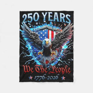 Patriottische Adelaar En Vlag 250 Jaar 1776-2026  Fleece Deken