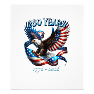 Patriottische Adelaar en Vlag 250 Jaar 1776-2026 Foto Afdruk