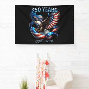 Patriottische Adelaar en Vlag 250 Jaar 1776-2026 Spandoek