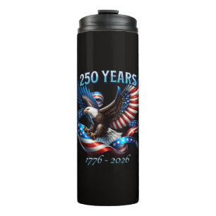 Patriottische Adelaar en Vlag 250 Jaar 1776-2026 Thermosbeker