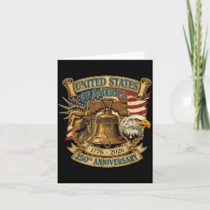 Patriottische Adelaar en Vlag 250 Jaar Amerikaans Kaart