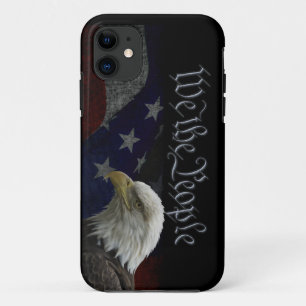 Patriottische adelaar en vlag Case-Mate iPhone case
