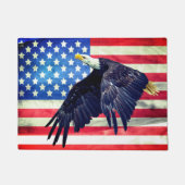 Patriottische adelaar en vlag | Verenigde Staten Deurmat (Voorkant)