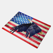 Patriottische adelaar en vlag | Verenigde Staten Deurmat (Schuin)