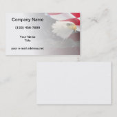 Patriottische adelaar en vlag visitekaartje (Voorkant / Achterkant)