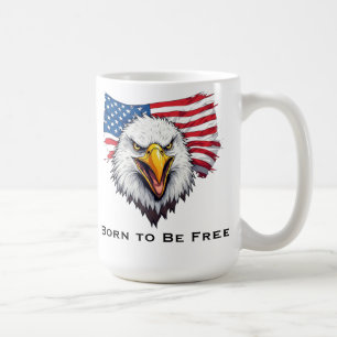 Patriottische Adelaar Geboren om Vrij te Zijn, Ame Koffiemok