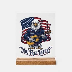 Patriottische Adelaar Gitaar Vintage Acryl Bord
