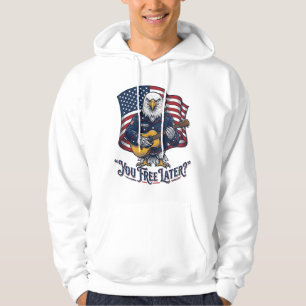 Patriottische Adelaar Gitaar Vintage Hoodie
