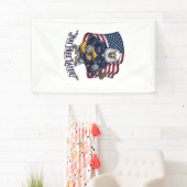 Patriottische Adelaar Gitaar Vintage Spandoek (Insitu)