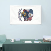 Patriottische Adelaar Gitaar Vintage Spandoek (Beurs)