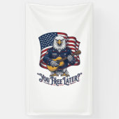 Patriottische Adelaar Gitaar Vintage Spandoek (Verticaal)