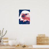Patriottische adelaar - Grunge Art Poster (Keuken)