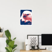 Patriottische adelaar - Grunge Art Poster (Thuiskantoor)
