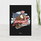 Patriottische Adelaar "Herinner" Amerikaanse Vlag  Kaart (Achterkant)