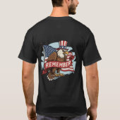 Patriottische Adelaar "Herinner" Amerikaanse Vlag T-shirt (Achterkant)