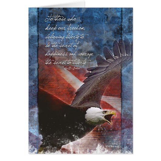 Patriottische adelaar in de vlucht (Voorkant)