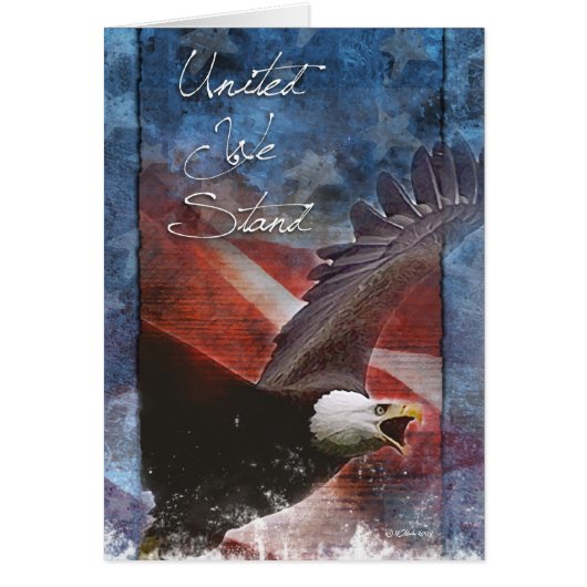 Patriottische adelaar in de vlucht (Voorkant)