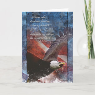Patriottische adelaar in de vlucht kaart