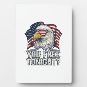 Patriottische Adelaar Je Bent Vrij Vanavond Vintag Fotoplaat