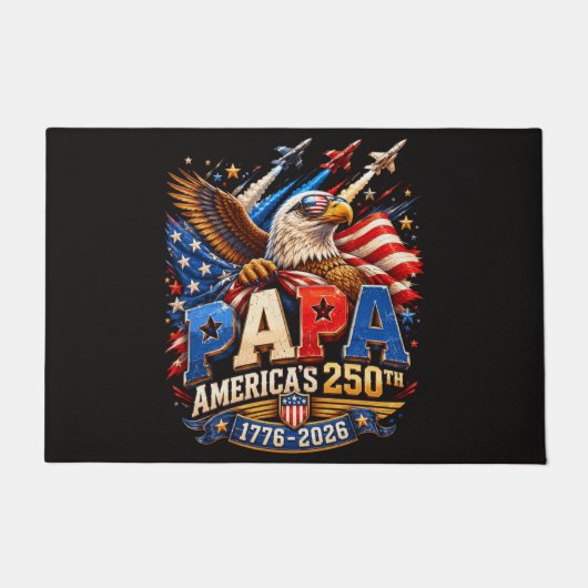 Patriottische Adelaar Jets Amerika 250ste Deurmat (Voorkant)