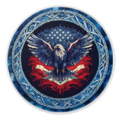 Patriottische Adelaar Keramische Knop (Voorkant)