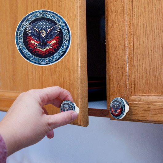 Patriottische Adelaar Keramische Knop