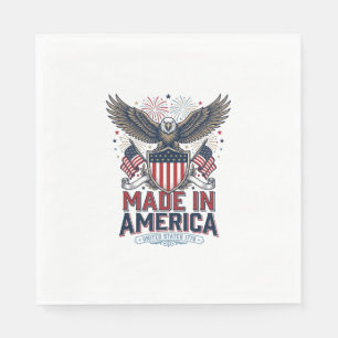 Patriottische Adelaar Made in America 4 juli T-shi Servet