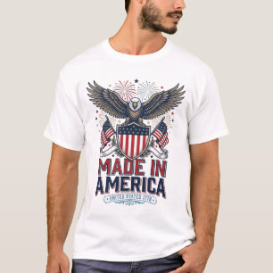 Patriottische Adelaar Made in America 4 juli T-shi T-shirt