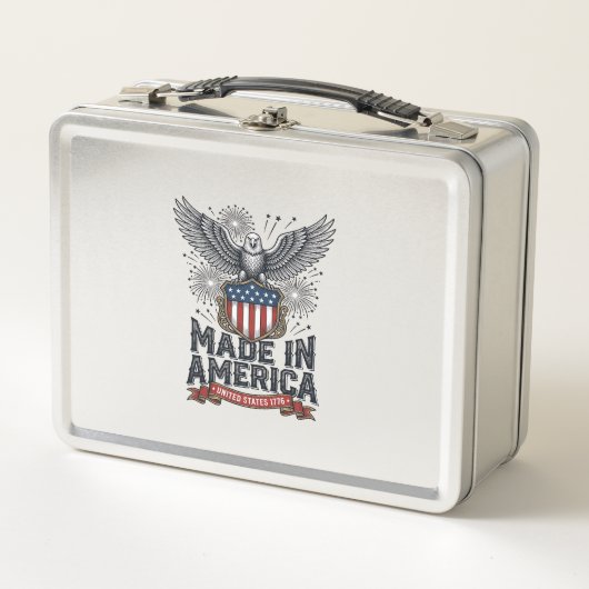 Patriottische Adelaar Made in America Vintage (Voorkant)