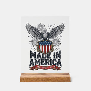 Patriottische Adelaar Made in America Vintage Acryl Bord
