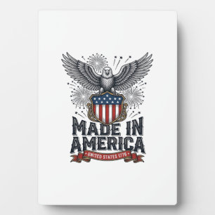Patriottische Adelaar Made in America Vintage Fotoplaat