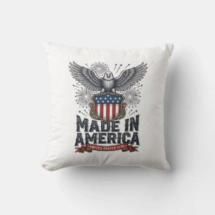 Patriottische Adelaar Made in America Vintage Kussen