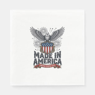 Patriottische Adelaar Made in America Vintage Servet