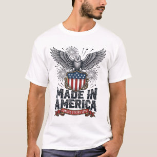 Patriottische Adelaar Made in America Vintage T-shirt