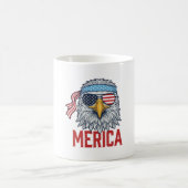 Patriottische Adelaar Merica Vintage Gravure Shirt Koffiemok (Center)