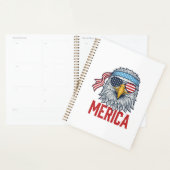 Patriottische Adelaar Merica Vintage Gravure Shirt Planner (Display)