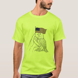 Patriottische adelaar met Amerikaanse vlag T-shirt