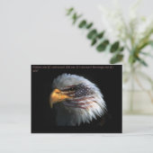 Patriottische adelaar met vlag achtergrond briefkaart (Staand voorkant)