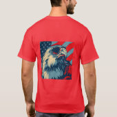 Patriottische adelaar met zonnebril T-shirt (Achterkant)