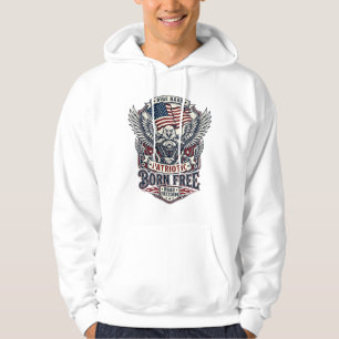 Patriottische Adelaar Motor Biker Weg Vrijheid Pat Hoodie