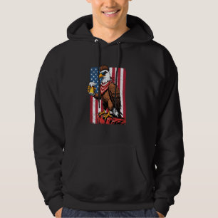 Patriottische Adelaar Mullet Bier VS Onafhankelijk Hoodie