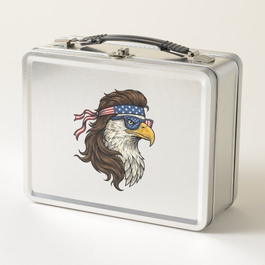 Patriottische Adelaar Mullet Vintage Gravure Vecto (Voorkant)