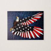Patriottische Adelaar Puzzel – Amerikaanse Vlag Vl (Horizontaal)