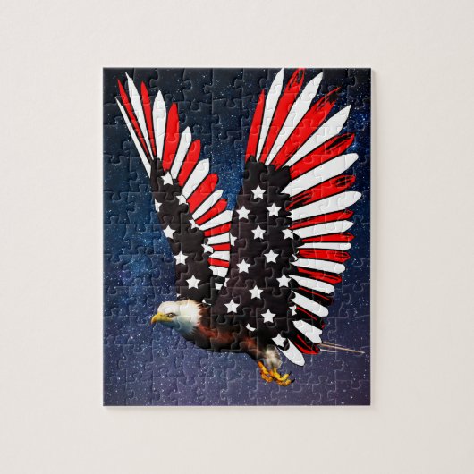 Patriottische Adelaar Puzzel – Amerikaanse Vlag Vl (Verticaal)