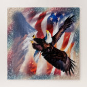 Patriottische adelaar Puzzle Legpuzzel (Horizontaal)