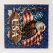 Patriottische adelaar Puzzle Legpuzzel (Horizontaal)