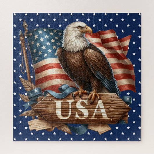 Patriottische adelaar Puzzle Legpuzzel (Verticaal)
