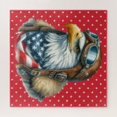 Patriottische adelaar Puzzle Legpuzzel (Horizontaal)